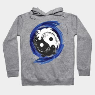 yin yang axolotl Hoodie